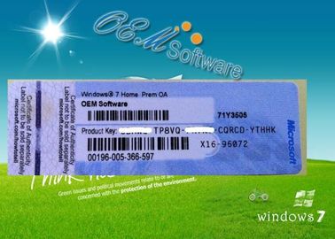 Aktywacja online Windows 7 Pro Oem Key, Windows 7 Home Premium Key Coa Sticker