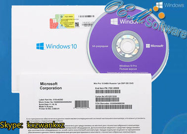 Licencja detaliczna FPP Opakowanie DVD COA Windows 10 Pro Oem Pack