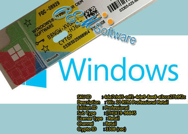 Microsoft Win10 Pro 64-bitowy pakiet Oem Pack Genunie Windows 10 Pro klucz produktu