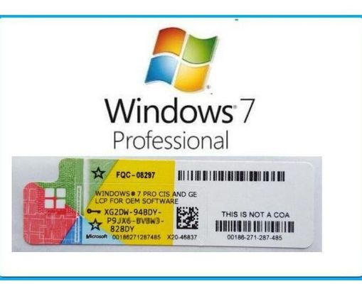 Oryginalna naklejka Windows 7 Pro OEM Key Upgrade Windows 7 Coaa