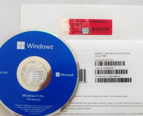 Coa Sticker Dvd Box Windows 11 Pro Activation Key Original