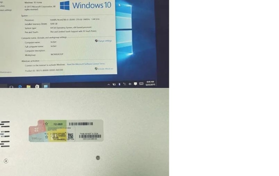 Naklejka Windows 10 Pro Coa Aktywacja 2 PC Wygraj klucz 10 Pro do laptopa